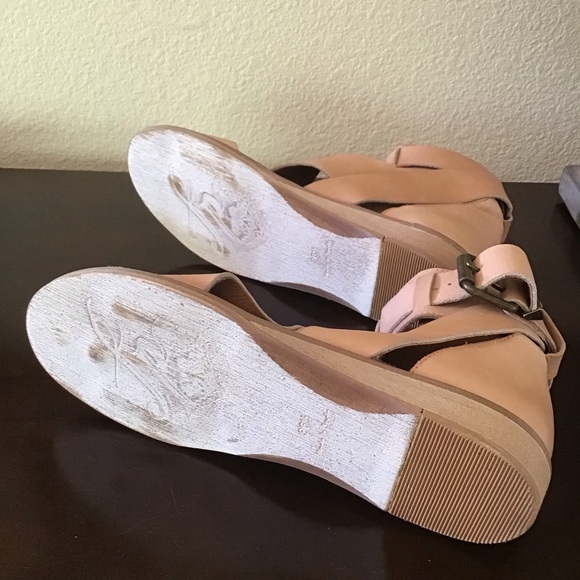 Free people Vale boot sandals beige leather Spain 36.5 US 6.5 - Picture 10 of 11